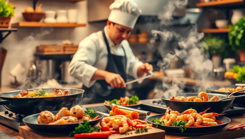 Chicken and Shrimp Cooking Techniques