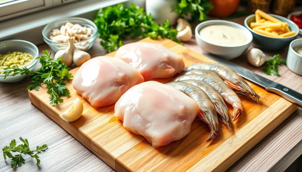 Chicken and Shrimp Preparation