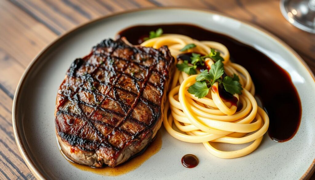 Steak Pasta Plating Techniques