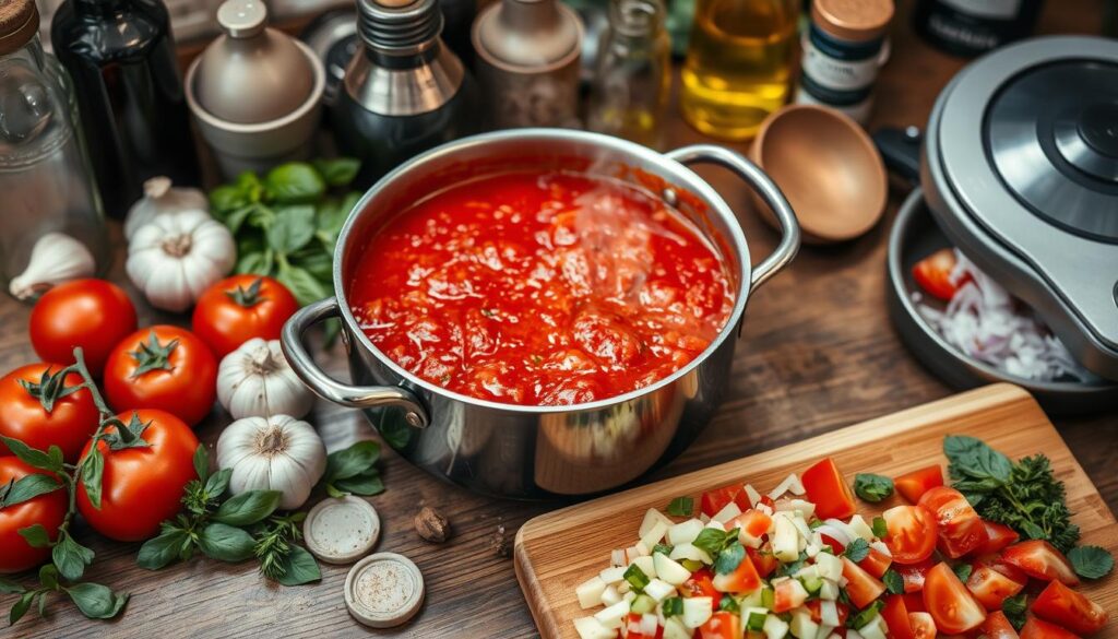 Steak Pizzaiola Tomato Sauce Preparation