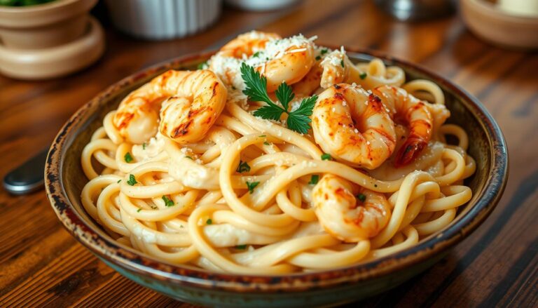 chicken and shrimp alfredo