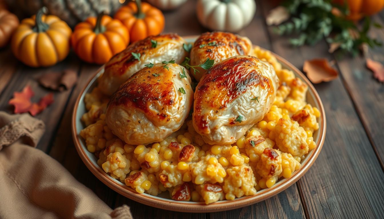 cornbread dressing with chicken