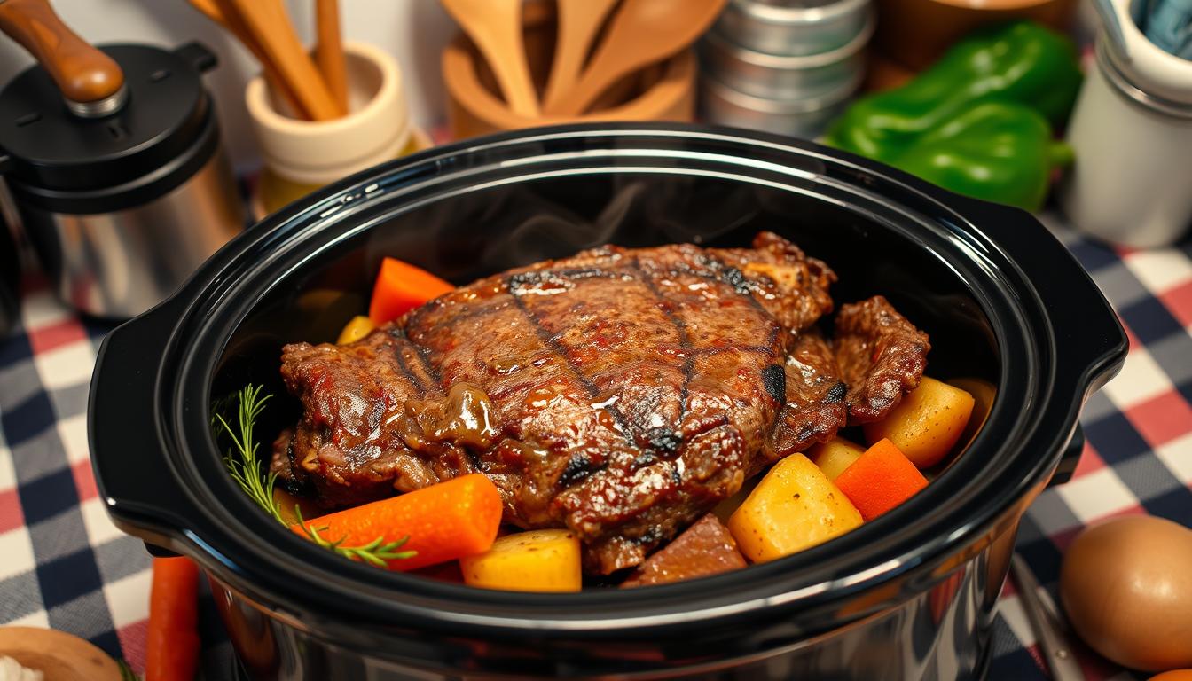 crock pot bucket steak