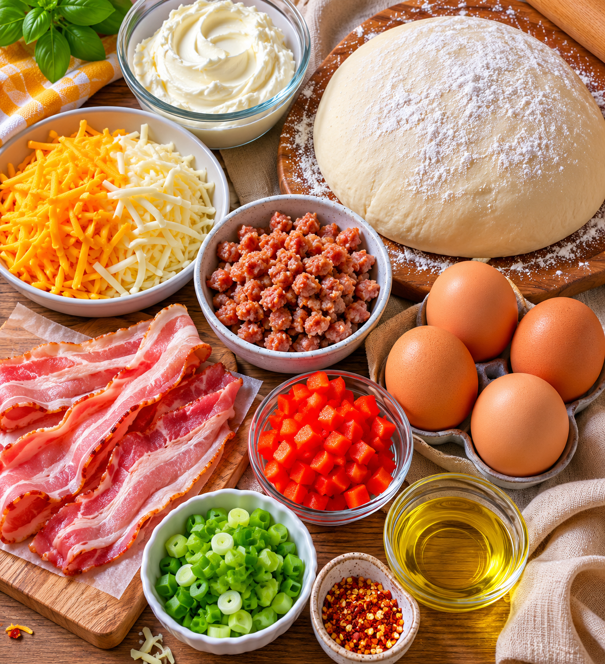 Ingredients for Mini Pizza Muffins