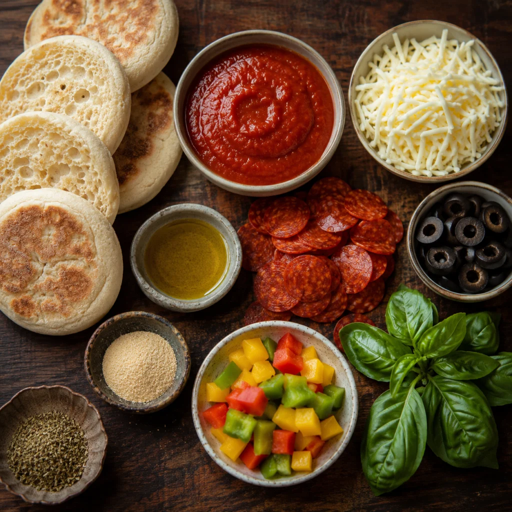 Ingredients for Mini Pizza Muffins